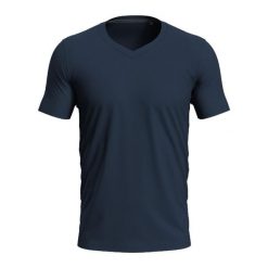 Koszulka Z Elastycznym Dekoltem Unisex Dla Dorosłych. Niebieskie t-shirty damskie Stedman, bez wzorów, bez kołnierzyka. Za 86.99 zł.