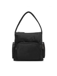 Calvin Klein Torebka LV04F3296G Czarny. Czarne torebki klasyczne damskie CALVIN KLEIN, bez wzorów, z materiału, bez dodatków. Za 479.99 zł.