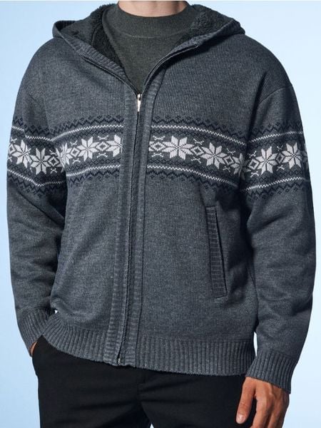 Sweter z kapturem - szary. Szare swetry klasyczne damskie Sinsay, l, bez wzorów, bez kołnierzyka. W wyprzedaży za 49.99 zł.