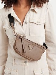 Guess Torebka Devon TWDP97 45083 Beżowy ciemny. Brązowe listonoszki damskie Guess, z aplikacjami, ze skóry, bez dodatków. Za 494.99 zł.