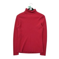 Second life - Damski sweter z golfem czerwony - Stan bardzo dobry. Czerwone golfy damskie Ralph Lauren, l, bez wzorów, z dzianiny, bez ramiączek. Za 59.60 zł.
