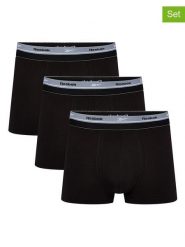 Reebok Bokserki (3 pary) "Mika" w kolorze czarnym rozmiar: L. Czarne bokserki męskie Reebok, bez wzorów. Za 55.95 zł.