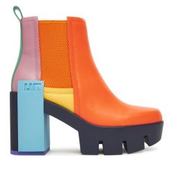 Botki United Nude. Brązowe botki damskie United Nude, bez obcasa, na słupku, bez zapięcia. Za 1,329.00 zł.