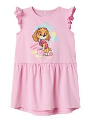 NAME IT Sukienka codzienna 13240701 Różowy Regular Fit. Czerwone sukienki dziewczęce Name it, bez wzorów, z bawełny, bez ramiączek. Za 49.99 zł.
