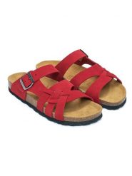 Mandel Skórzane klapki w kolorze czerwonym rozmiar: 37. Czerwone klapki damskie Mandel, bez wzorów, ze skóry, bez obcasa. Za 121.99 zł.