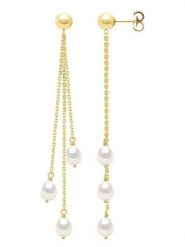 Pearl Addict Złote kolczyki-wkrętki z perłami rozmiar: onesize. Żółte kolczyki damskie Pearl Addict, z perłą, złote. Za 263.53 zł.