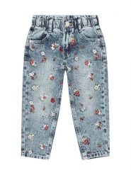 Guess Jeansy K5GA03 D45E0 Niebieski Regular Fit. Niebieskie spodnie dziewczęce Guess, z bawełny. Za 139.99 zł.