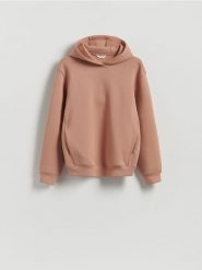 Bluza regular z kapturem - kremowy. Białe bluzy z kapturem męskie Reserved, l, z dzianiny. Za 149.99 zł.