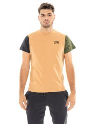 T-shirt Kurzärmliges Herren w kolorze Kontrastfarbe Leone 1947. Brązowe t-shirty męskie LEONE 1947 APPAREL, m, bez wzorów, z bawełny, bez kołnierzyka. Za 168.40 zł.