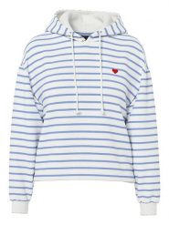 Pieces Sweter "Chilli" w kolorze biało-błękitnym rozmiar: M. Białe swetry klasyczne damskie Pieces, m, bez kołnierzyka. Za 110.81 zł.