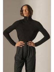 Perfect Cashmere Kaszmirowy golf "Ashley" w kolorze czarnym rozmiar: L. Czarne golfy damskie Perfect Cashmere, l, bez wzorów, z kaszmiru, bez ramiączek. Za 347.99 zł.