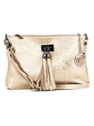 Mia Tomazzi Skórzana torebka "Navigli" w kolorze złotym - 22 x 15 x 4 cm rozmiar: onesize. Żółte torebki klasyczne damskie Mia Tomazzi, bez wzorów, z materiału, bez dodatków. Za 130.99 zł.