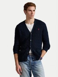 Polo Ralph Lauren Kardigan 710890548004 Granatowy Regular Fit. Niebieskie kardigany męskie Polo Ralph Lauren, m, bez wzorów, z bawełny, bez kołnierzyka. Za 1,199.00 zł.