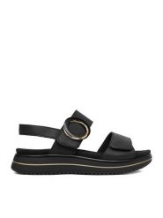 Remonte Sandały CEO-D1J63-00 Czarny. Czarne sandały damskie Remonte, bez wzorów, ze skóry, bez obcasa, na płaskiej podeszwie. Za 369.99 zł.