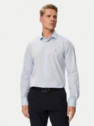 Tommy Hilfiger Koszula MW0MW43749 Niebieski Regular Fit. Niebieskie koszule męskie Tommy Hilfiger, m, bez wzorów, z bawełny, bez kołnierzyka, bez ramiączek. Za 329.99 zł.