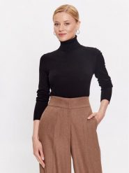 Liu Jo Golf WF3126 MA18F Czarny Regular Fit. Czarne golfy damskie Liu Jo, xs, bez wzorów, z wiskozy, bez ramiączek. Za 599.99 zł.