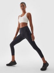 4F Legginsy treningowe 7/8 z wysokim stanem damskie - czarne S. Czarne legginsy damskie 4f, s, bez wzorów, z dzianiny. Za 119.99 zł.