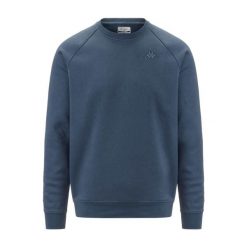Bluza Kappa Caimali Swt. Niebieskie bluzy z kapturem męskie Kappa, na jesień, l, z bawełny. Za 240.00 zł.