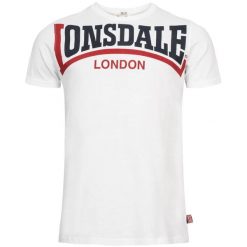 T-shirt o wąskim kroju Lonsdale Creation. Białe t-shirty męskie Lonsdale, m, bez wzorów, z bawełny, bez kołnierzyka. Za 136.00 zł.