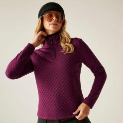 Bluza damska z suwakiem 1/4 Glamourize III Dare 2b. Fioletowe bluzy bez kaptura damskie Dare 2b, z dzianiny. W wyprzedaży za 199.99 zł.