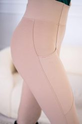 Legginsy jeździeckie z pełnym lejem silikonowym Stella. Brązowe legginsy damskie JD ATTACK, l, z aplikacjami, z elastanu. Za 290.00 zł.