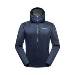 Kurtka turystyczna z kapturem La Sportiva Across Lite. Niebieskie kurtki męskie La Sportiva, xl, bez wzorów, z materiału, z kapturem. Za 819.50 zł.