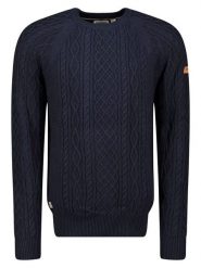 Geographical Norway Sweter "Fresh" w kolorze granatowym rozmiar: XXL. Niebieskie swetry męskie Geographical Norway, xxl, bez wzorów, z bawełny, bez kołnierzyka. Za 104.89 zł.