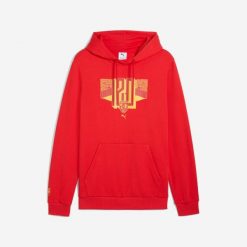 Bluza piłkarska z kapturem Puma RC Lens 25/26. Bluzy sportowe damskie Puma, s, bez wzorów, z bawełny, bez ramiączek, z kapturem. Za 179.99 zł.