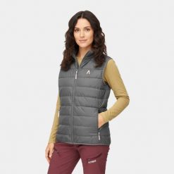 Kamizelka trekkingowa damska Alpinus Monza. Szare kamizelki damskie Alpinus, l, z materiału, długie. Za 249.00 zł.