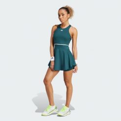 Sukienka Tennis Climacool Y-Dress. Niebieskie sukienki damskie Adidas, xl, bez wzorów, sportowe, bez kołnierzyka, bez ramiączek, dopasowane. Za 369.00 zł.