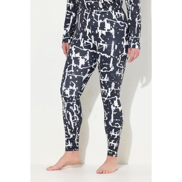Damskie Legginsy funkcyjne z nadrukiem szybkoschnące z recyklingu. Czarne legginsy damskie Ulla Popken, plus size, bez wzorów, z elastanu. W wyprzedaży za 179.99 zł.