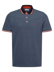 Jack & Jones koszulka polo Mężczyźni Bawełna niebieski, S. Niebieskie koszulki polo męskie Jack & Jones, m, bez wzorów, z bawełny, bez ramiączek. Za 149.95 zł.