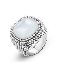 Nomad Srebrny pierścionek z masą perłową rozmiar: 56. Białe pierścionki damskie Nomad, z perłą, srebrne. Za 283.48 zł.