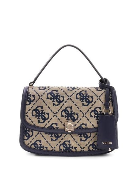 Guess Torebka 182665 Niebieski. Niebieskie listonoszki damskie Guess, z aplikacjami, bez dodatków. Za 584.99 zł.