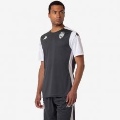 Koszulka AS Monaco Abou Pro 8 2024/25. Białe t-shirty sportowe męskie Kappa, bez ramiączek, do piłki nożnej. W wyprzedaży za 178.45 zł.