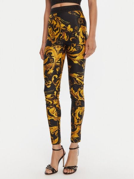 Versace Jeans Couture Legginsy 79HAC101 JS501 Czarny Slim Fit. Czarne jeansy damskie Versace Jeans Couture, bez wzorów, z jeansu. Za 519.99 zł.