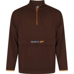 Bluza sportowa męska Reebok CL Rod. Brązowe bluzy bez kaptura męskie Reebok, bez wzorów, z bawełny, sportowe, bez kołnierzyka, bez ramiączek. Za 171.00 zł.