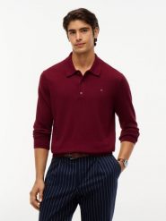Tommy Hilfiger Sweter z zawartością kaszmiru Mężczyźni Bawełna czerwony, M. Czerwone swetry męskie Tommy Hilfiger, na jesień, m, bez wzorów, z bawełny, bez kołnierzyka. Za 569.95 zł.