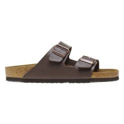 Klapki Unisex Birkenstock Arizona SFB BF Dark Brown. Brązowe klapki i japonki męskie Birkenstock, z materiału. Za 349.99 zł.