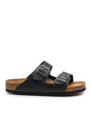 Birkenstock Klapki Arizona Bs 0752483 Czarny. Czarne klapki damskie Birkenstock, bez wzorów, z nubiku, bez obcasa. Za 409.99 zł.