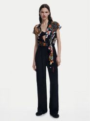 Desigual Kombinezon Paisley 25SWPW20 Czarny Regular Fit. Czarne kombinezony damskie Desigual, s, bez wzorów, z wiskozy, bez kołnierzyka, bez ramiączek. Za 359.99 zł.