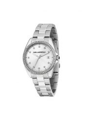 KARL LAGERFELD Zegarek R0553101510 Srebrny. Szare, analogowe zegarki damskie Karl Lagerfeld, srebrne. Za 699.99 zł.
