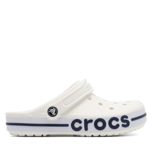 Klapki Crocs. Białe klapki damskie Crocs, bez wzorów, bez obcasa. Za 179.99 zł.