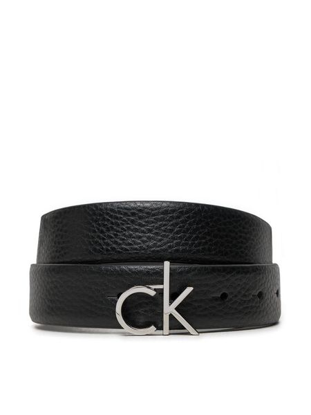 Calvin Klein Pasek Damski Ck Logo Buckle Belt 3.0_Pbl K60K613073 Czarny. Czarne paski damskie CALVIN KLEIN, bez wzorów, ze skóry. Za 159.99 zł.