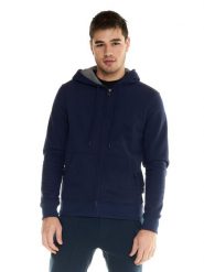 Bluza z kaptur na co dzień na siłownię. Szare bluzy sportowe męskie LEONE 1947 APPAREL, bez wzorów, bez kołnierzyka, bez ramiączek. Za 189.41 zł.