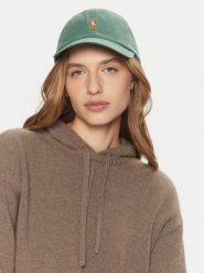 Polo Ralph Lauren Czapka z daszkiem 211954881001 Zielony. Zielone czapki z daszkiem damskie Polo Ralph Lauren, bez wzorów, z bawełny. Za 239.99 zł.