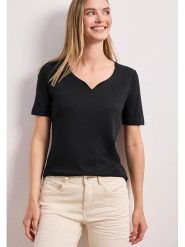 Street One Koszulka w kolorze czarnym rozmiar: 34. Czarne bluzki damskie Street One, bez wzorów, street, bez kołnierzyka, bez ramiączek. Za 95.95 zł.