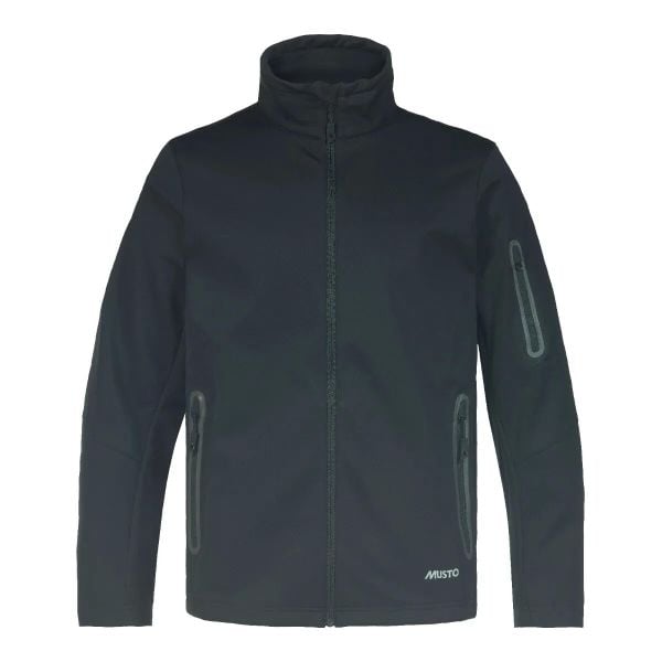 Softshell polarowy Musto ESS. Czarne kurtki softshell damskie Musto, bez wzorów, z polaru, bez kaptura. Za 509.99 zł.