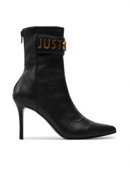Just Cavalli Botki 77RA3S64 Czarny. Czarne botki damskie Just Cavalli, ze skóry, bez obcasa, na szpilce, bez zapięcia. Za 1,169.00 zł.