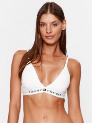 Tommy Hilfiger Biustonosz braletka UW0UW04144 Biały. Białe biustonosze Tommy Hilfiger, bez wzorów, z bawełny. Za 129.99 zł.